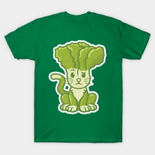 Mustard Green Cat T-Shirt